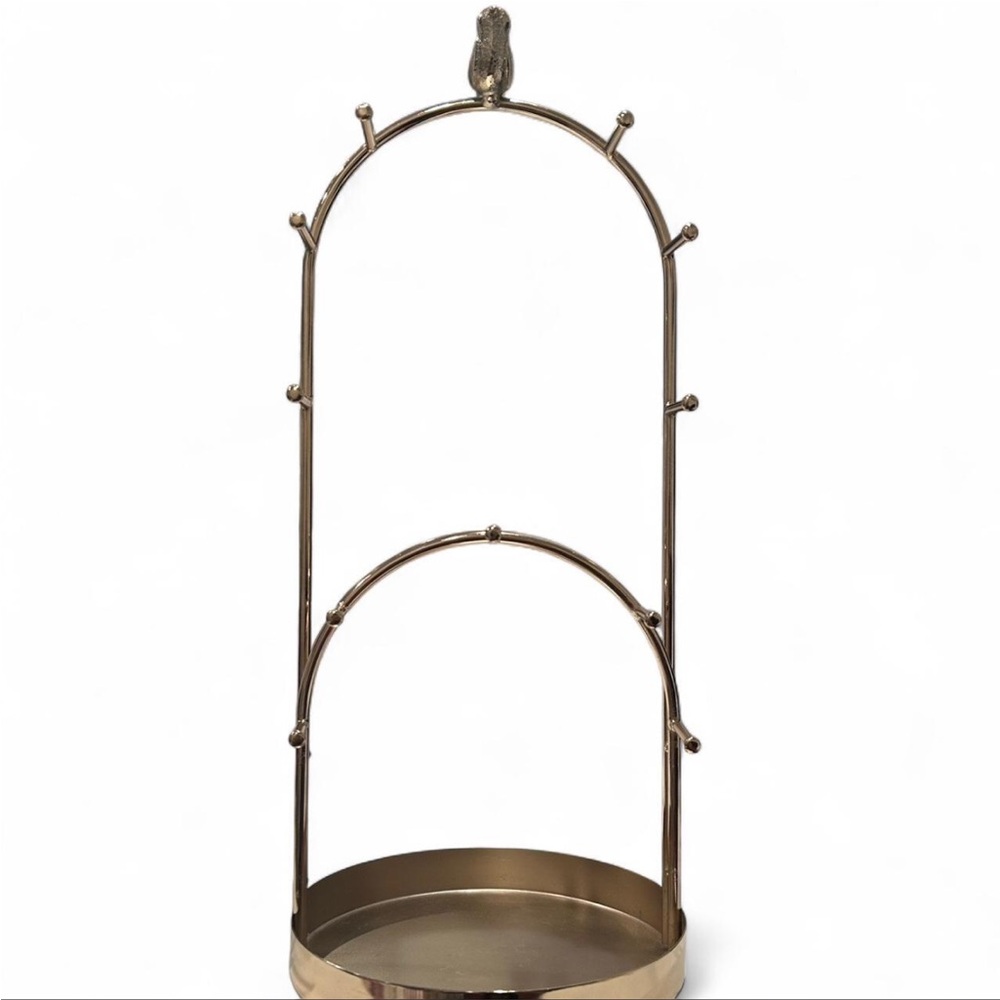 Gold Metal Jewelry Stand